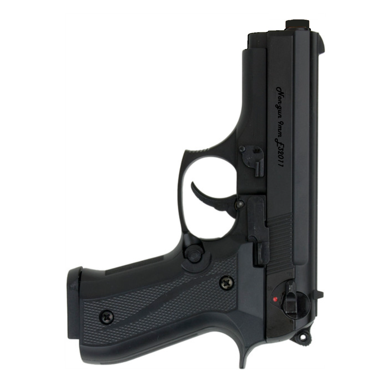 Non-gun 9mm E32011 Semi Automatic Black Pistol Non-gun 9mm E32011 Semi Automatic Black Pistol