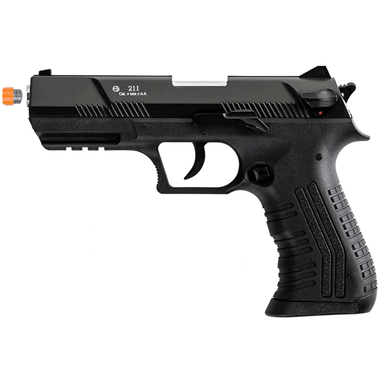 Militia Model 211 Semi-Auto 9mm Blank Non-Gun Prop Pistol (Black) GIF