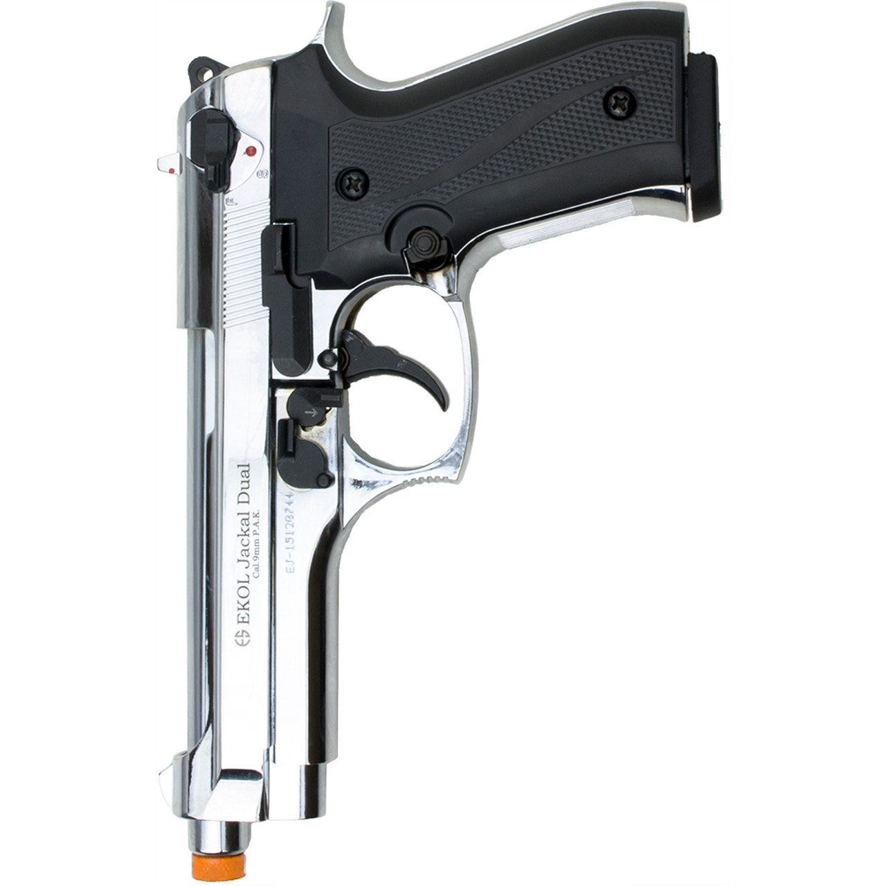 Militia Model 92F Full-Auto 9mm Blank Non-Gun Prop Pistol Nickel 1