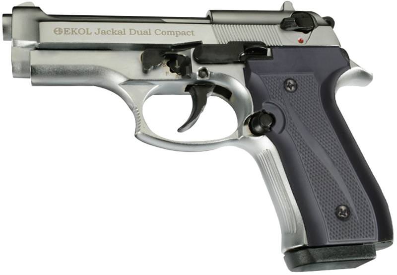 Model 92F Compact Full-Auto 9mm Blank Non-Gun Prop Pistol (Nickel)