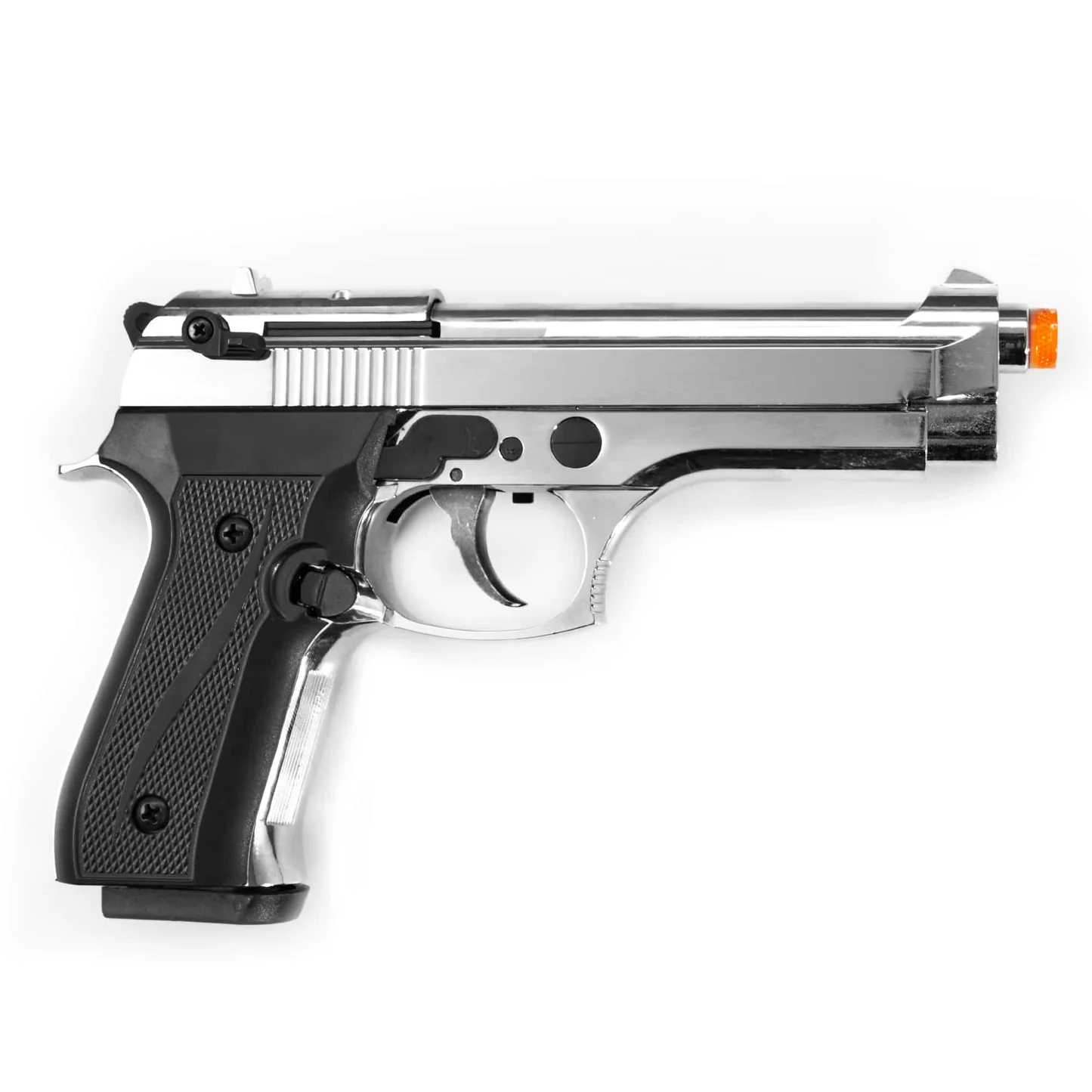 Model 92F Full-Auto 9mm Blank Non-Gun Prop Pistol (Nickel)