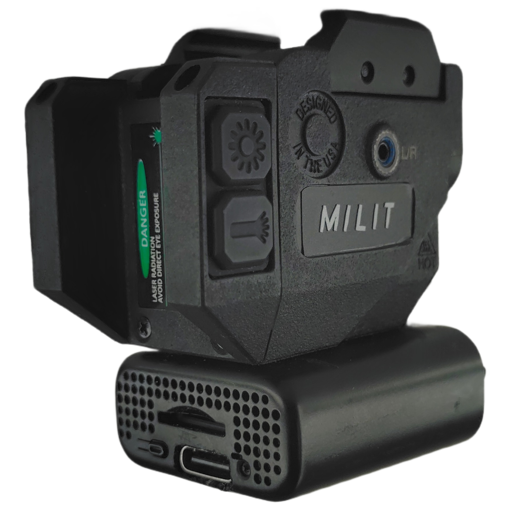 Milit XR Series Picatinny Rail Mount Gun Attachment Surveillance Camera Device Back Side