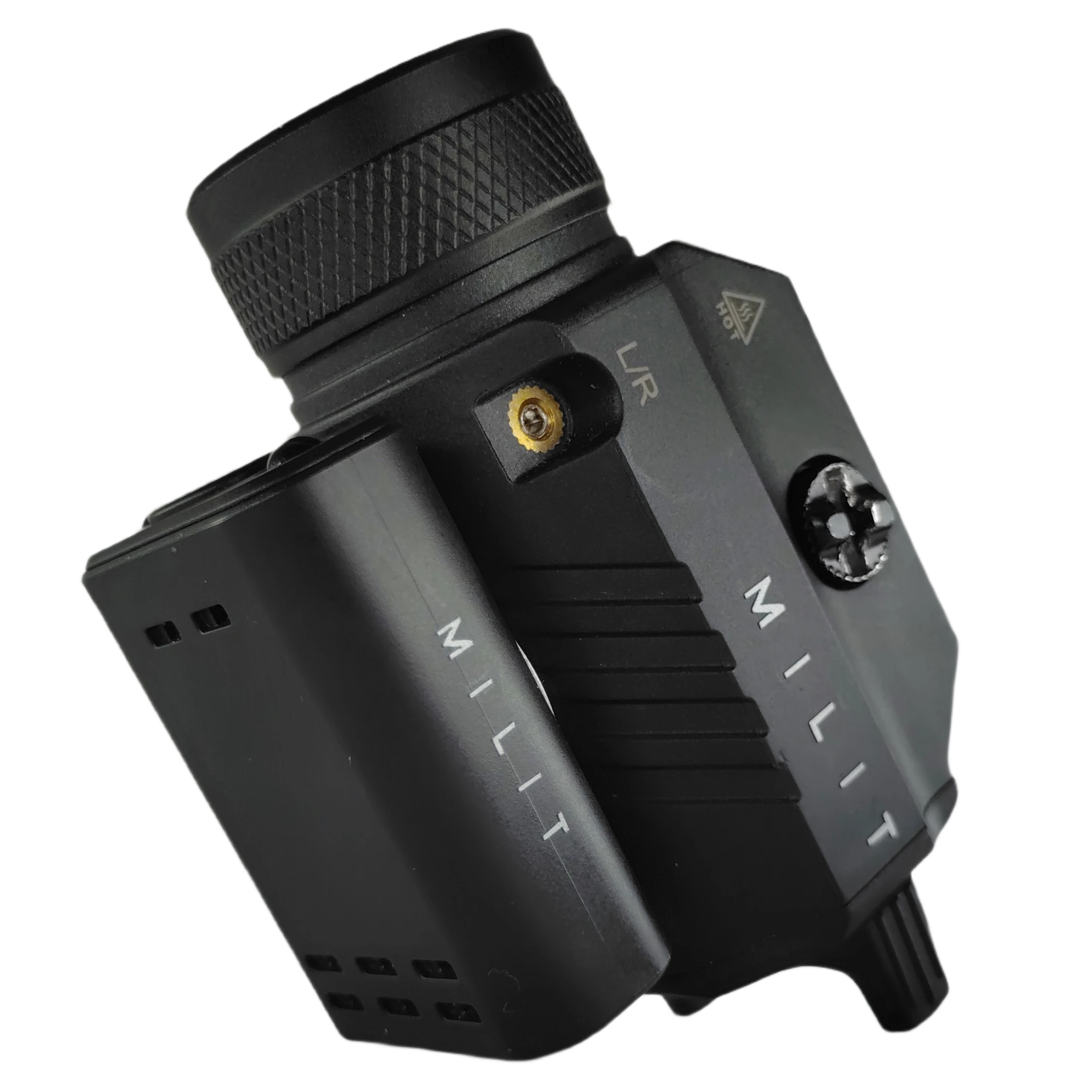 Milit Guardian™ Fully Mounted Integrated Rail System Milit Guardian™ fully mounted integrated Picatinny rail system combining 5MP camera, 1250-lumen flashlight, and red laser