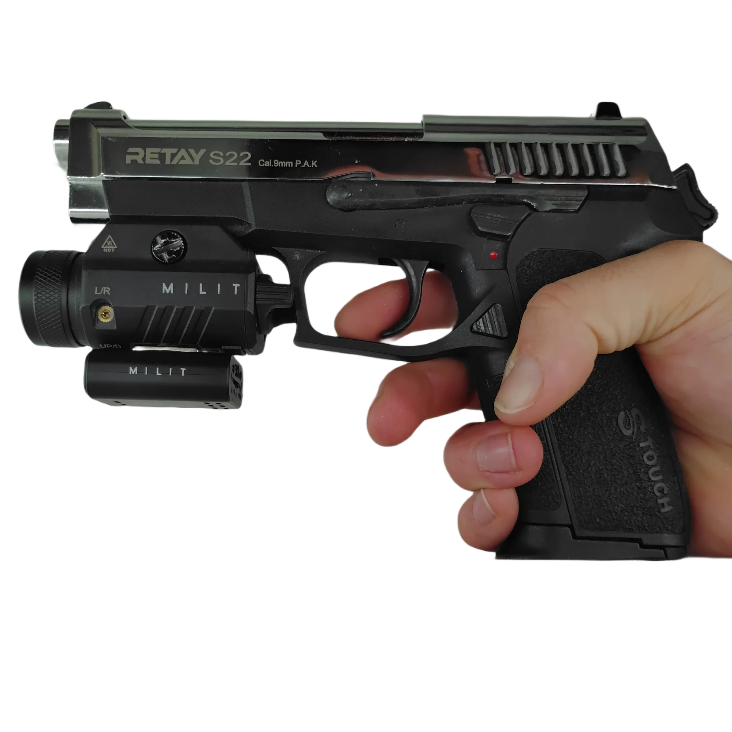 milit-guardian-mounted-on-picatinny-rail-left-view Milit Guardian rail-mounted tactical camera system installed on a handgun Picatinny rail, left side view