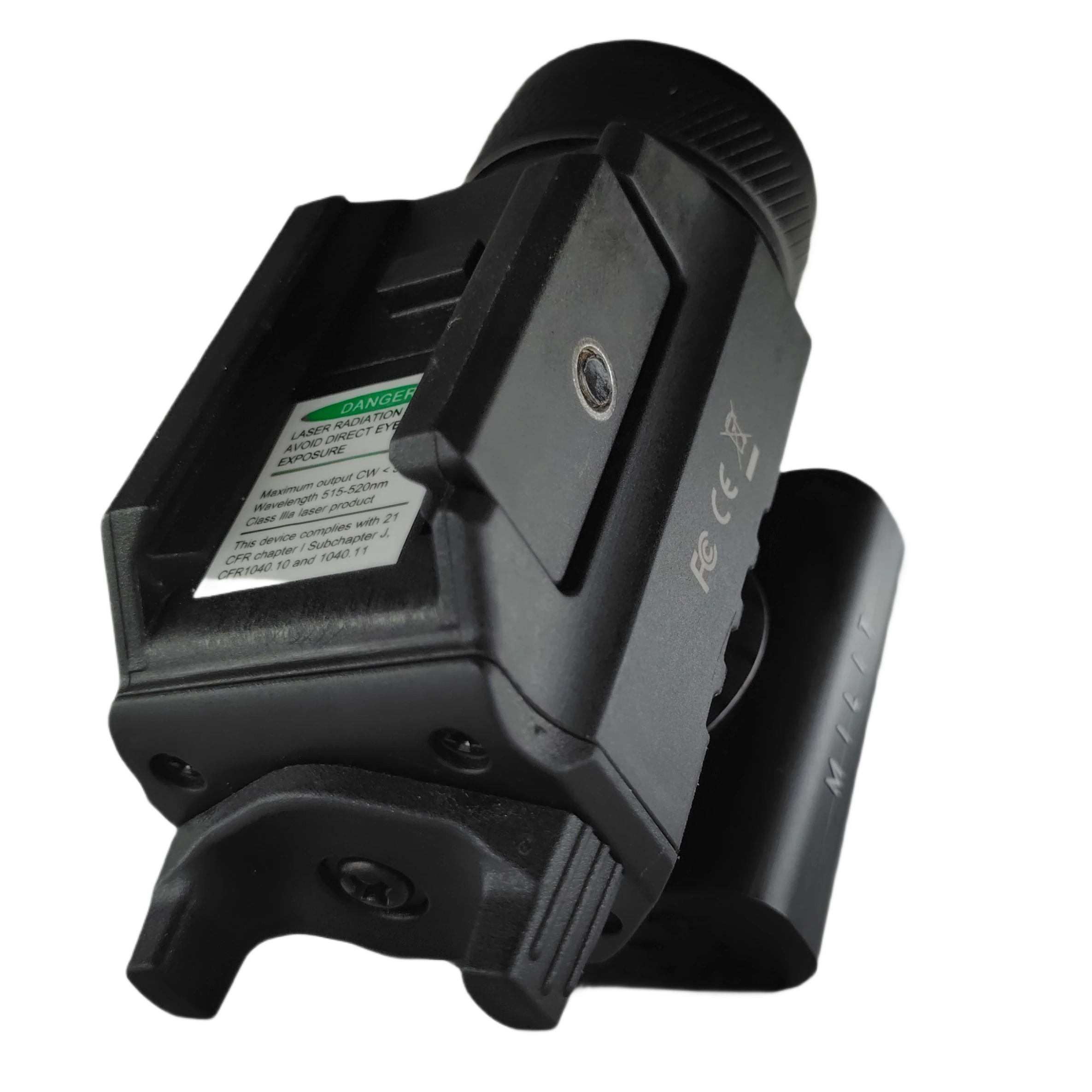 milit-guardian-red-laser-adjustment-detail Close-up of Milit Guardian red laser adjustment screw with left/right alignment markings