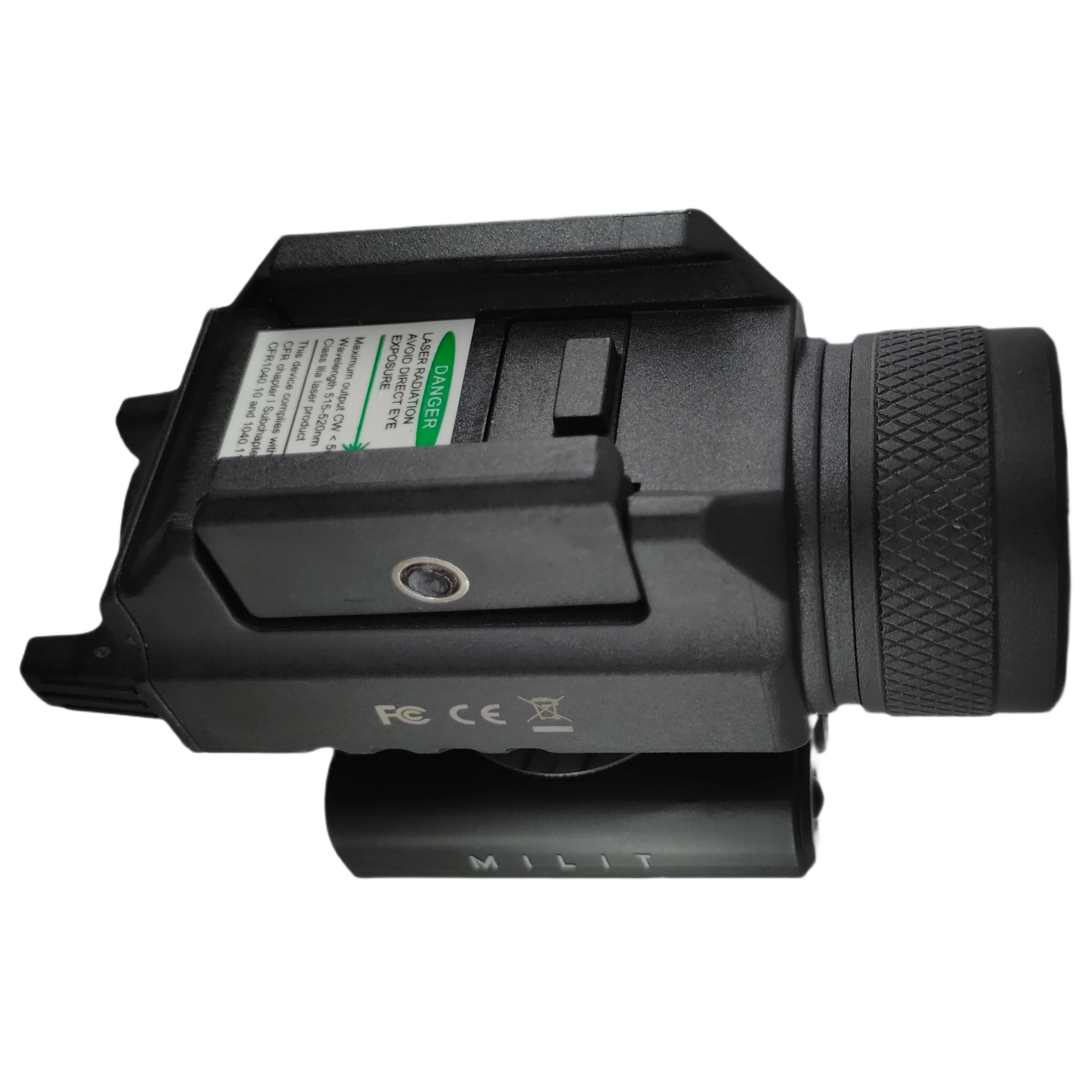 milit-guardian-top-view-surveillance-camera-housing Top view of Milit Guardian surveillance camera housing showing compact rail-mounted design